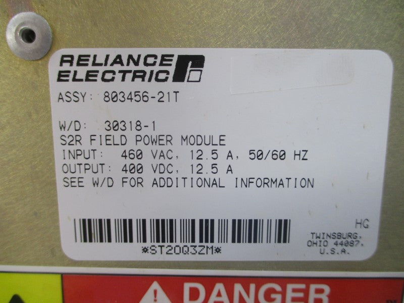 RELIANCE ELECTRIC 803456-21T 460VAC 12.5A NSNP