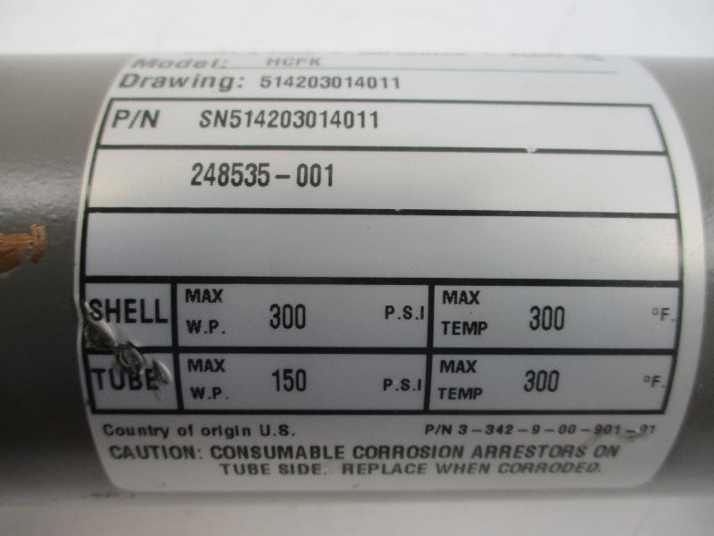 STANDARD XCHANGE HCFK SN514203014011 150/300PSI NSNP