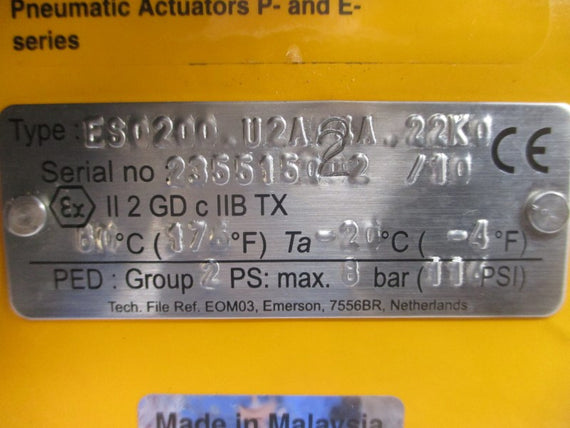 EL-O-MATIC ES0200.U2A04A.22K0 116PSI NSNP