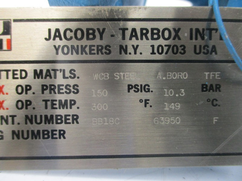 JACOBY TARBOX BB18C 63950 150PSI NSNP