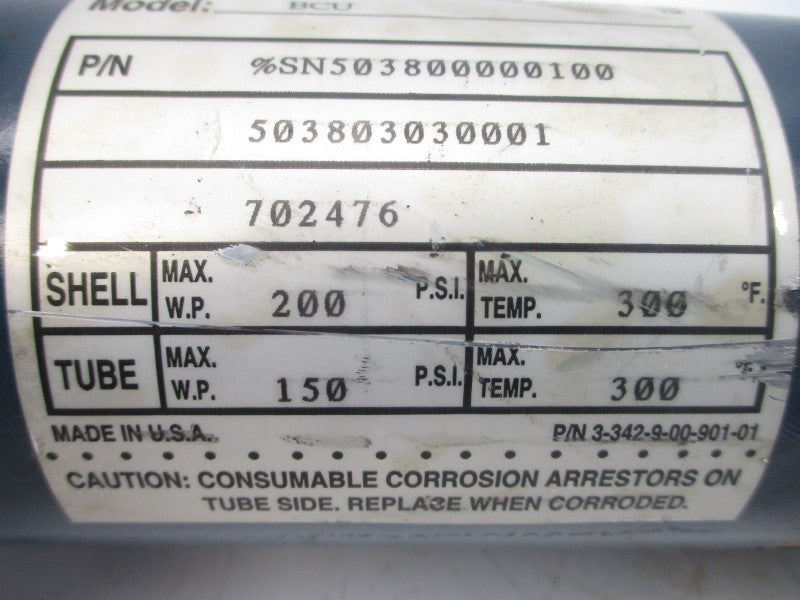 ITT STANDARD BCU %SN503800000100 150/200PSI NSNP
