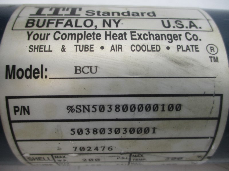 ITT STANDARD BCU %SN503800000100 150/200PSI NSNP