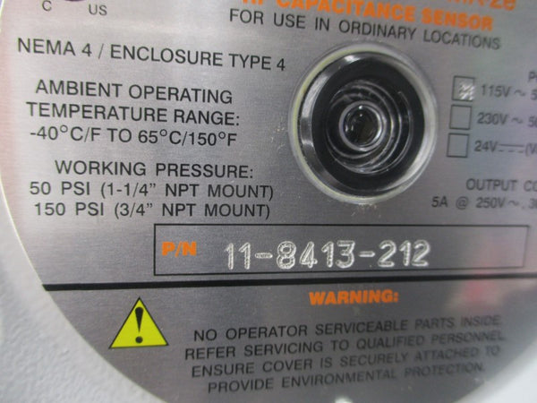 MONITOR TECHNOLOGIES 11-8413-212 115V 5A 50-150PSI NSNP
