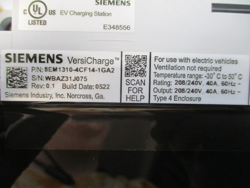 SIEMENS 8EM1310-4CF14-1GA2 208/240V 40A REV. 0.1 NSMP