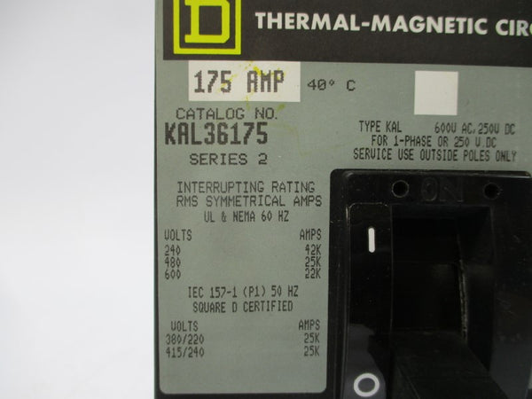 SQUARE D KAL36175 SER. 2 600V 175A NSNP