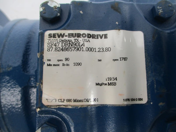 SEW-EURODRIVE SF47DRN90L4 230/460V 6.00/3.00A NSNP