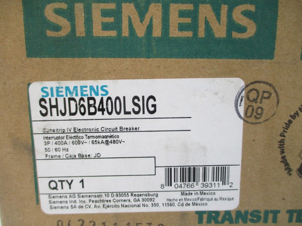 SIEMENS SHJD6B400LSIG 600V 400A NSMP