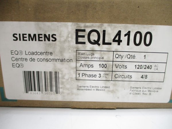 SIEMENS EQL4100 120/240VAC 100A NSMP