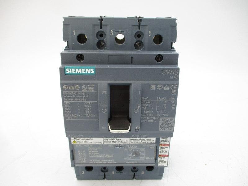 SIEMENS 3VA5217-6EC31-0AA0 600V 175A NSMP