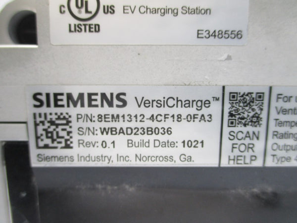 SIEMENS 8EM1312-4CF18-0FA3 208/240V 40A REV. 0.1 NSNP