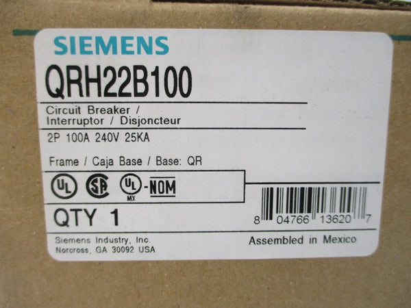 SIEMENS QRH22B100 240V 100A NSMP