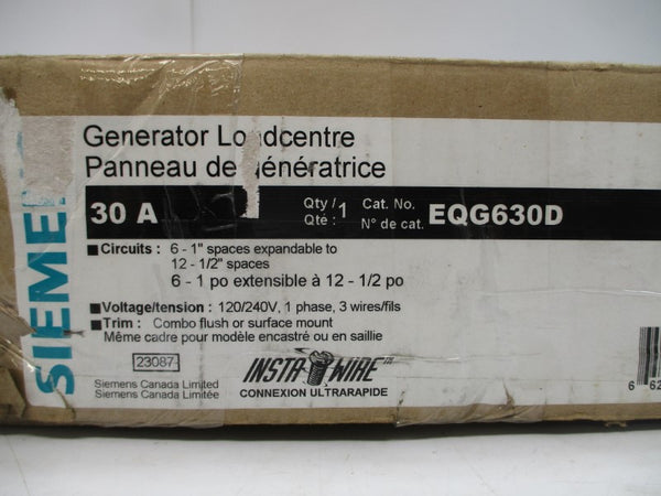 SIEMENS EQG630D 120/240V 30A NSMP