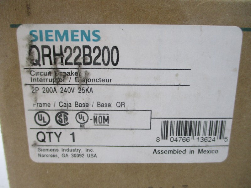 SIEMENS QRH22B200 240V 200A NSMP