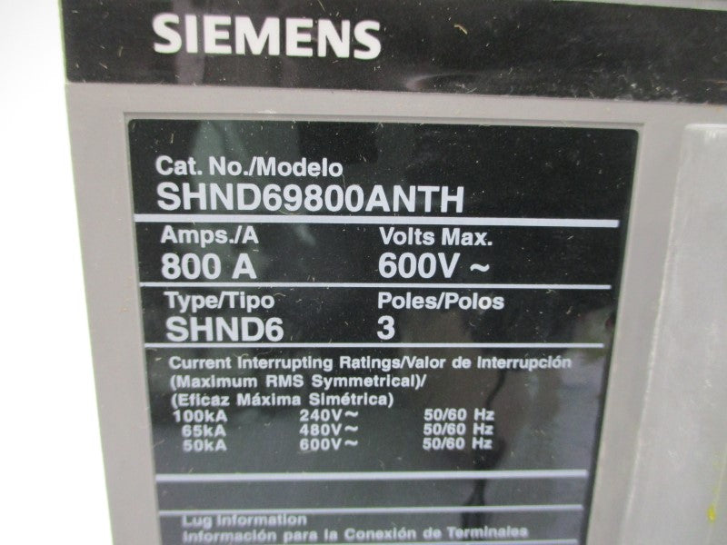 SIEMENS SHND69800ANTH 600V 800A NSMP