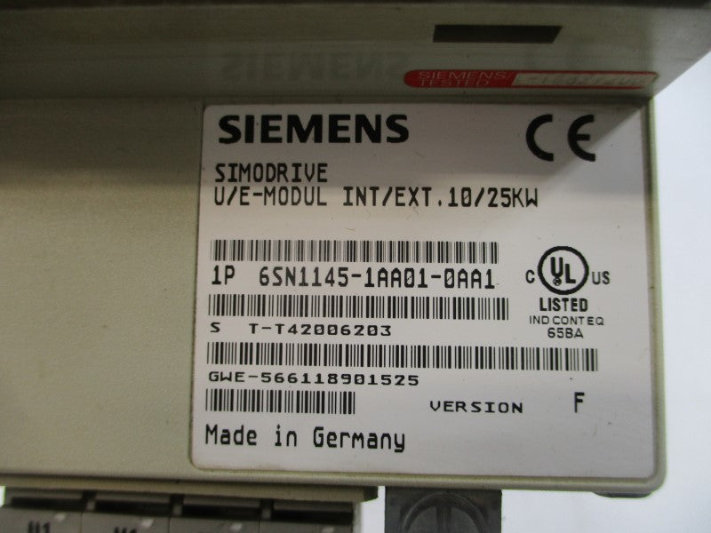 SIEMENS 6SN1145-1AA01-0AA1 480V UNMP