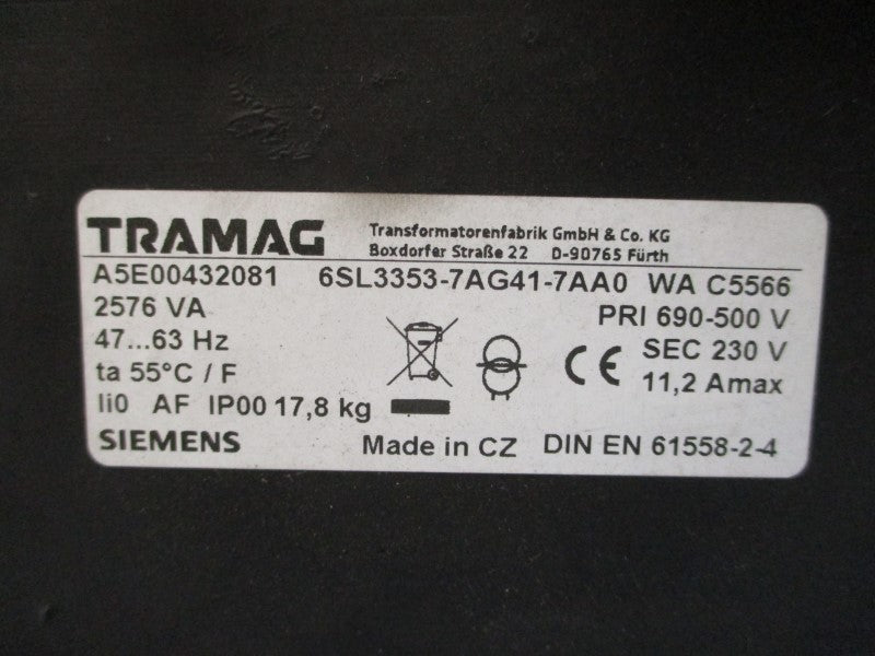 SIEMENS 6SL3353-7AG41-7AA0 690-500V UNMP