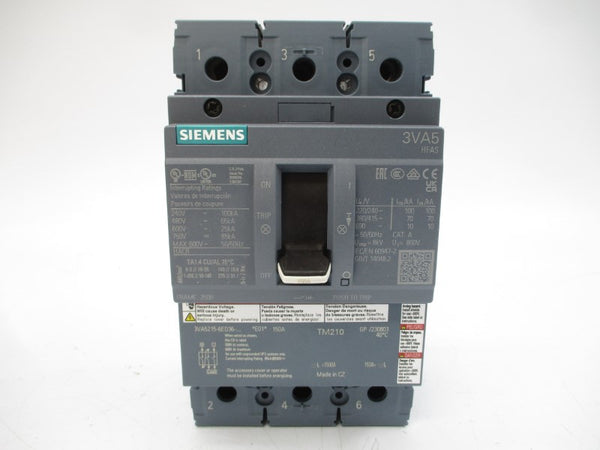 SIEMENS 3VA5215-6ED36-0AA0 600V 150A NSMP