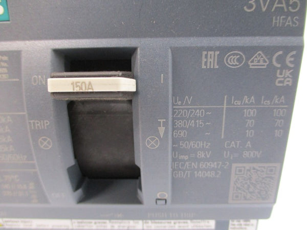 SIEMENS 3VA5215-6ED36-0AA0 600V 150A NSMP