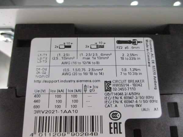SIEMENS 11LD3B SER. D 575V 1.1-1.6A NSMP