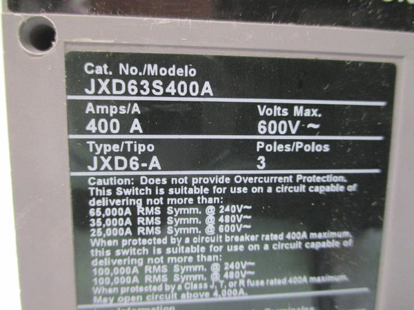 SIEMENS JXD63S400A 600V 400A NSMP