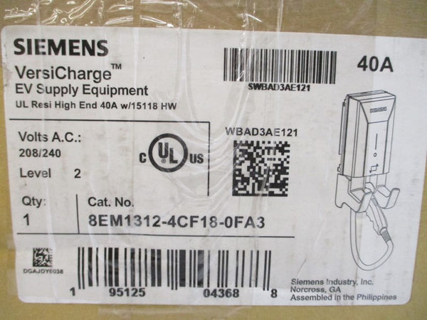 SIEMENS 8EM1312-4CF18-0FA3 208/240V 40A REV. 0.1 NSMP