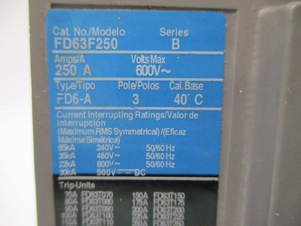 SIEMENS FD63F150 SER. B 600V 250A UNMP