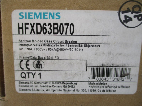 SIEMENS HFXD63B070 SER. A 600V 70A NSMP