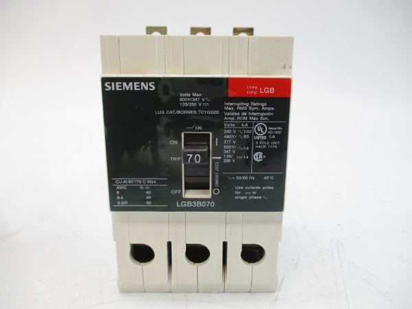 SIEMENS LGB3B070B 277V 70A NSMP