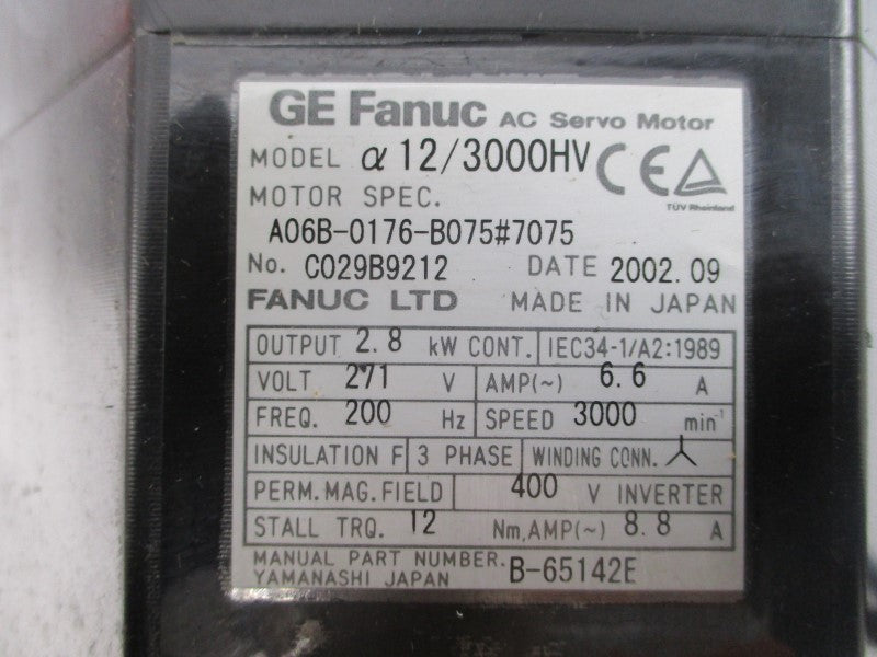FANUC A06B-0176-B075#7075 271V 6.6A NSNP