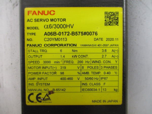 FANUC A06B-0172-B575#0076 319VAC 2.7-3.6A UNMP