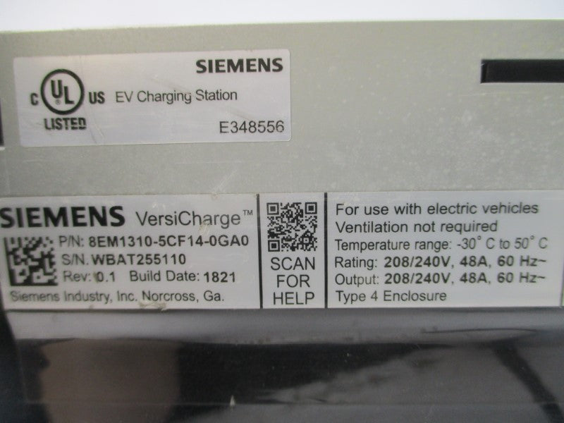 SIEMENS 8EM1310-5CF14-0GA0 208/240V 48A REV. 0.1 UNMP