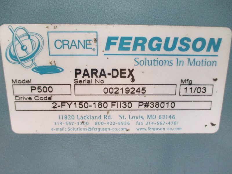 CRANE FERGUSON PARA-DEX P500 2-FY150-180 NSNP