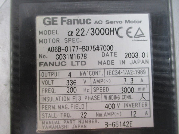 FANUC A06B-0177-B075#7000 336V 7.3A NSNP
