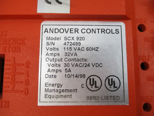 ANDOVER CONTROLS SCX920 115VAC 5A NSNP