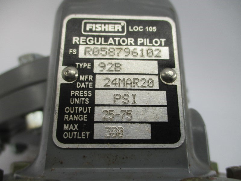 FISHER 92B 25-75PSI UNMP