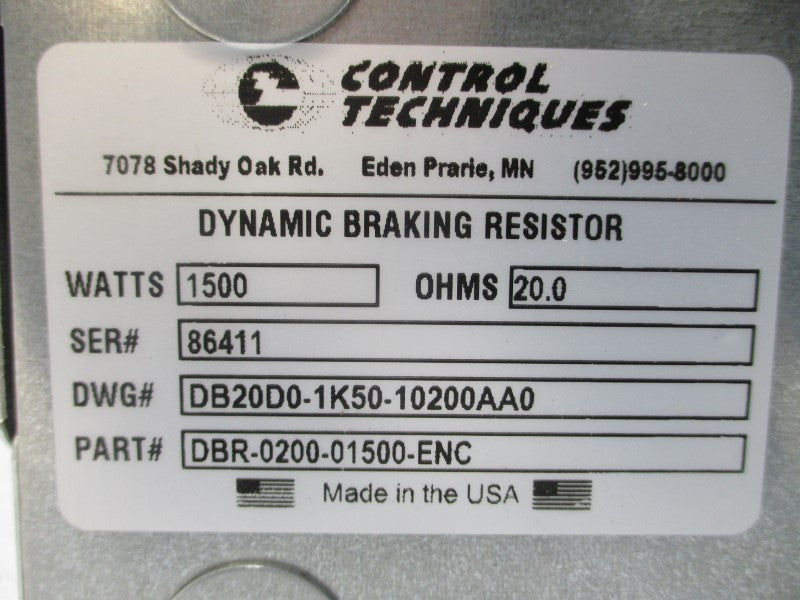 CONTROL TECHNIQUES DBR-0200-01500-ENC NSNP