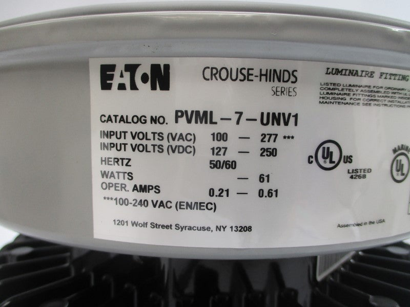 EATON CROUSE-HINDS PVML-7-UNV1 100-277VAC 0.21-0.61A NSMP