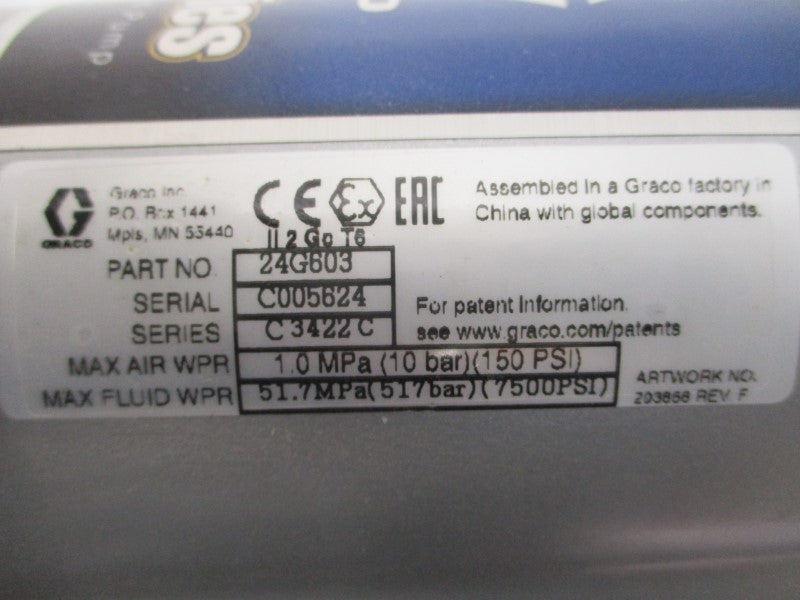 GRACO 24G603 7500PSI NSMP