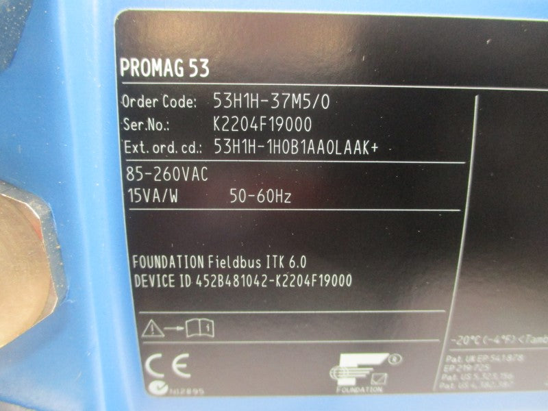 ENDRESS+HAUSER 53H1H-37M5/0 85-260VAC 230PSI 4" NSMP