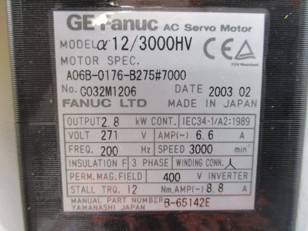 FANUC A06B-0176-B275#7000 271VAC 6.6A NSMP