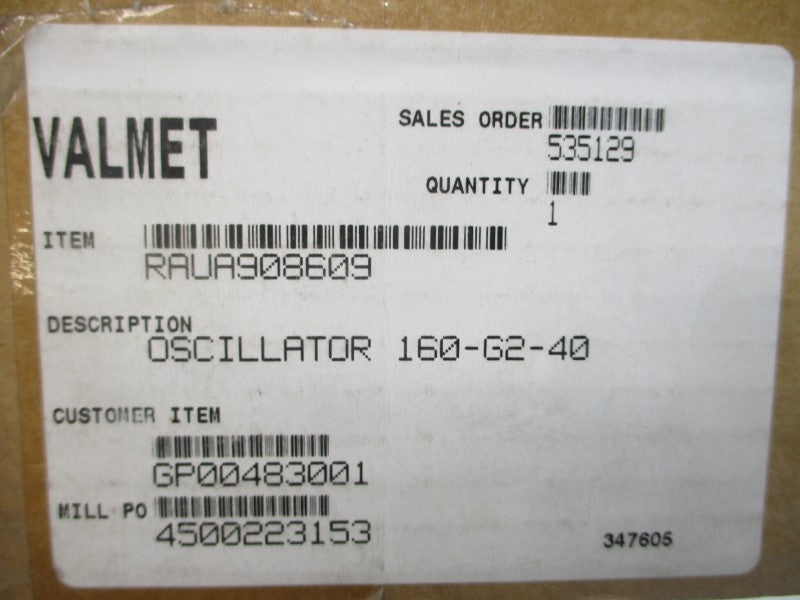 VALMET RAUA908609 160-G2-40 NSMP
