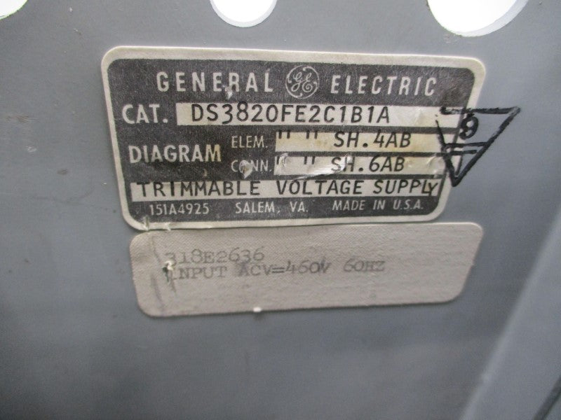 GENERAL ELECTRIC DS3820FE2C1B1A 460VAC UNMP