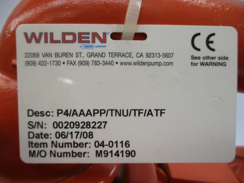 WILDEN P4/AAAPP/TNU/TF/ATF 125PSI NSNP
