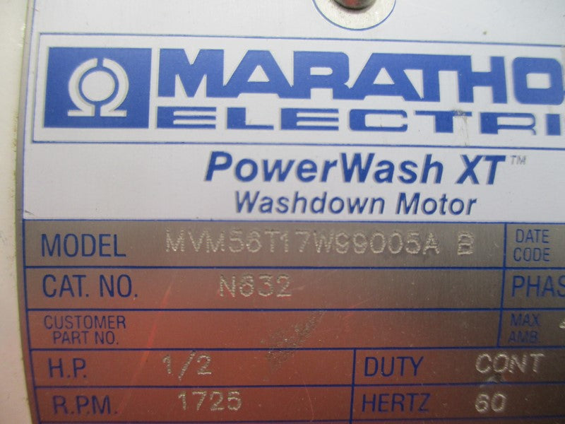 MARATHON ELECTRIC N632 MVM56T17W99005AB 208-230/460V 1.9-2/1A NSNP