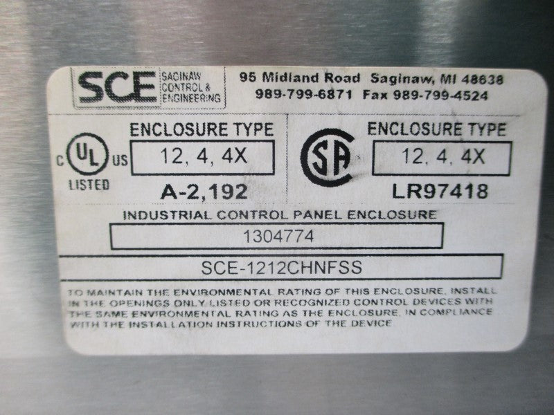 SCE SCE-1212CHNFSS NSNP