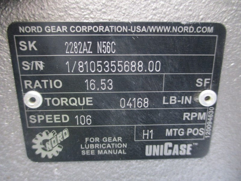 NORD GEAR SK2282AZN56C NSNP