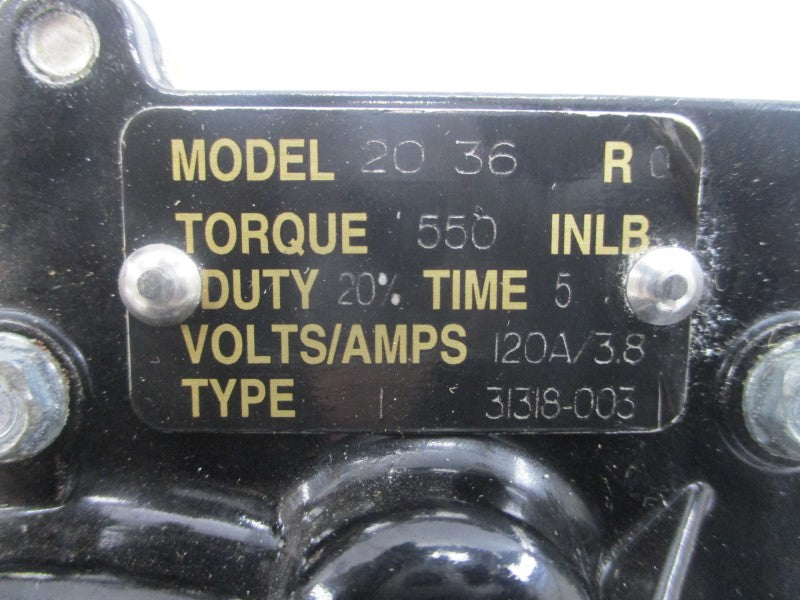 WORCESTER 2036R0 31318-003 SER. 36 120V 3.8A NSNP