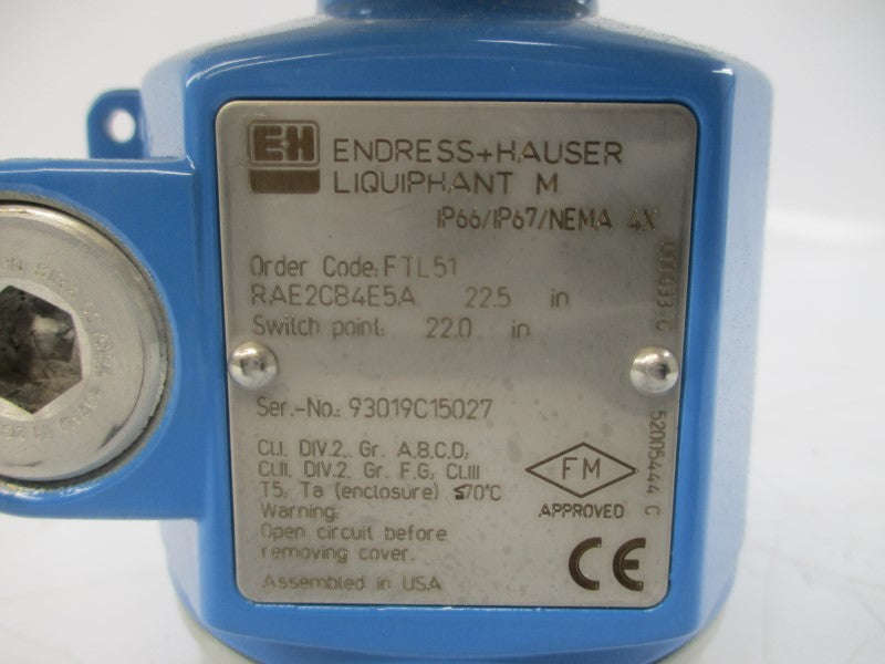 ENDRESS+HAUSER FTL51-RAE2CB4E5A 19-250VAC 6A NSNP