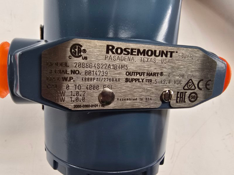 ROSEMOUNT 2088G4S22A1B4M5 10.5-42.4VDC 4000PSI NSMP