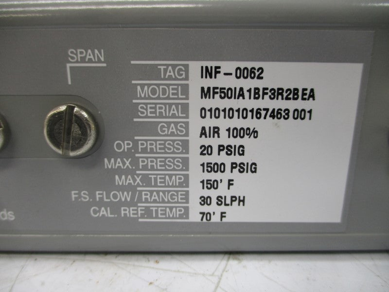 BROOKS INSTRUMENT MF50IA1BF3R2BEA 20-1500PSI NSMP